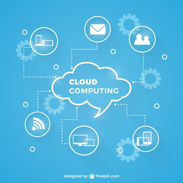 Cloud Computing Infografika Chic