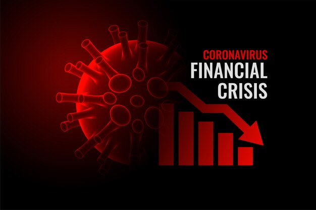 Coronavirus covid-19 kryzys finansowy tło upadku gospodarki
