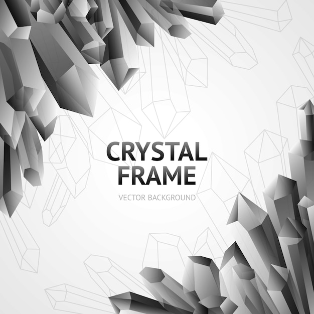 Bezpłatny wektor crystal minerals frame