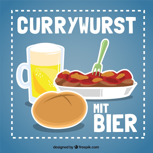 Bezpłatny wektor currywurst