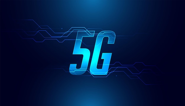 Bezpłatny wektor cyfrowa szybka technologia mobilna 5g piątej generacji