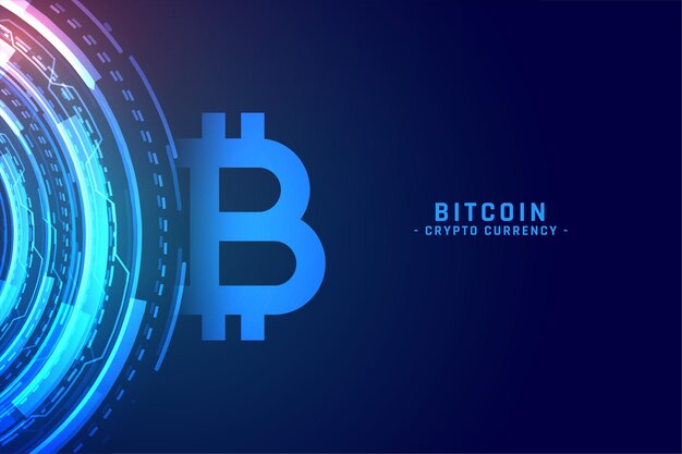 Cyfrowa technologia bitcoin koncepcja tło kryptowaluta