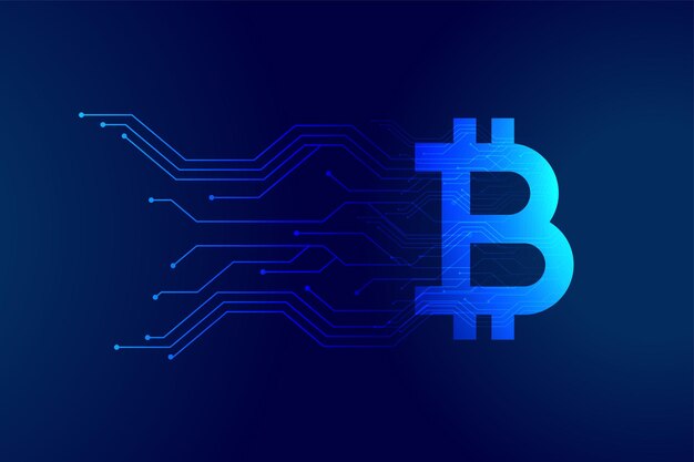 Cyfrowe tło technologii kryptowalut Bitcoin
