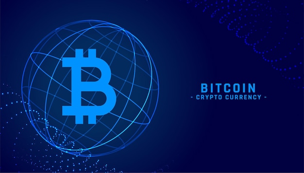 Cyfrowe zdecentralizowane tło technologii kryptowaluty bitcoin