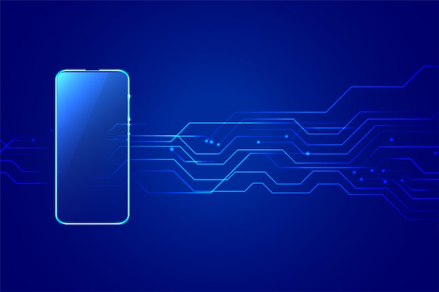 Cyfrowego Smartphone Technologii Mobilny Tło Z Obwodu Diagramem