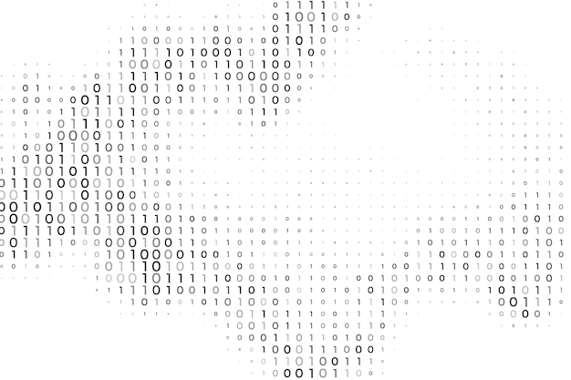 Bezpłatny wektor cyfrowy kod binarny futurystyczne tło do kodowania lub programowania