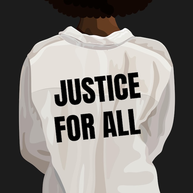 Bezpłatny wektor czarne życia mają znaczenie. sprawiedliwość dla wszystkich wektorów szablonów społecznych