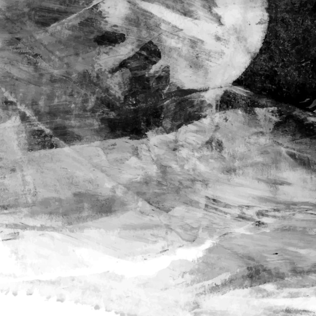 Czarno-biały akrylowy pociągnięcie pędzla teksturowanej tło wektor