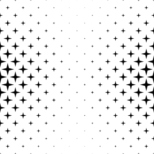 Bezpłatny wektor czarno-biały wzór gwiazdy - abstrakcyjne tło wektor z geometrycznych kształtów