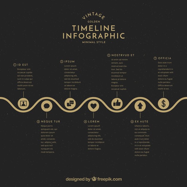 Czarno-złote Infografika Z Harmonogramem