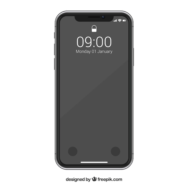 Bezpłatny wektor czarny smartphone