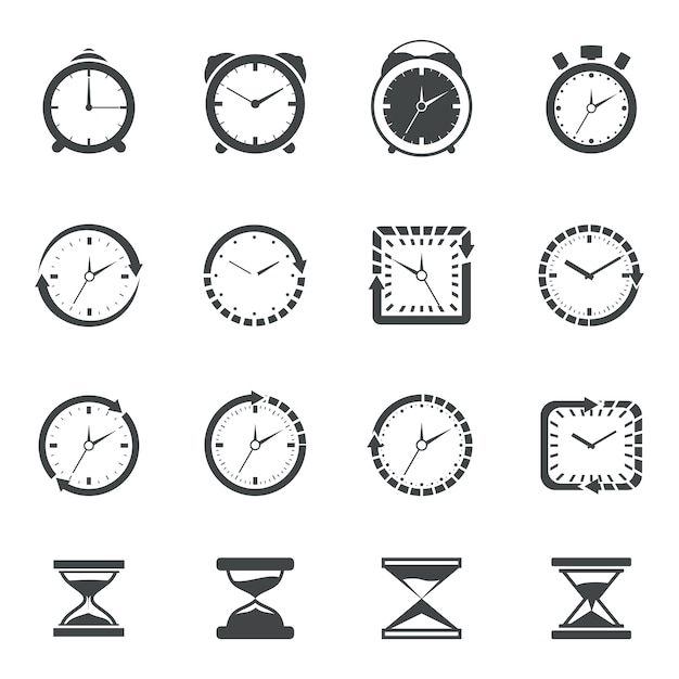 Bezpłatny wektor czas zbiór ikon
