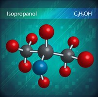 Bezpłatny wektor cząsteczki izopropanolu