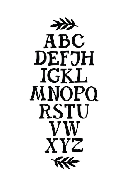 Bezpłatny wektor czcionka alphabet serif