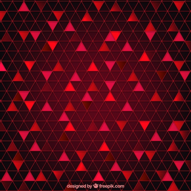 Czerwony abstrakcjonistyczny tło z trójbokami