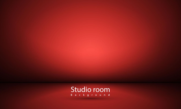 czerwony abstrakcyjny kształt tła pokoju studio