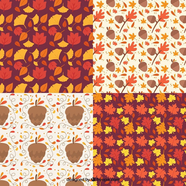 Cztery różne wzory, jesienią