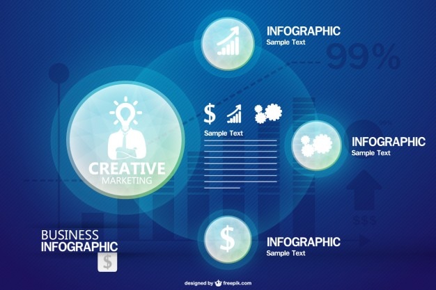 Bezpłatny wektor darmowe szablon biznes infografika