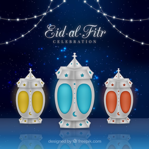 Dekoracyjne Eid-al-fitr Tle