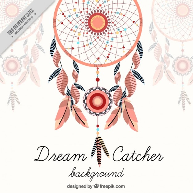 Bezpłatny wektor dekoracyjne tło dreamcatcher