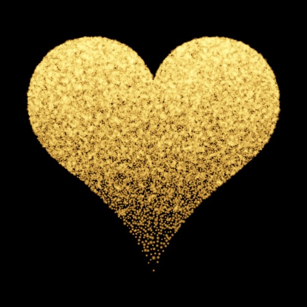Bezpłatny wektor dekoracyjne tło z wzorem serca blask złota