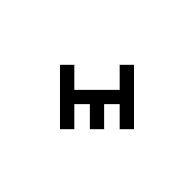 Bezpłatny wektor desain logo kombinasi huruf h dan m