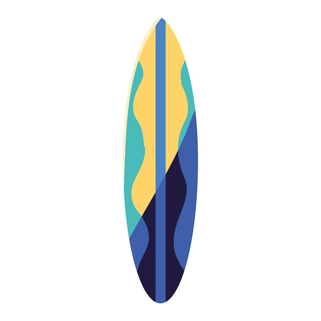 Bezpłatny wektor deska surfingowa sport ekstremalny ikona na białym tle