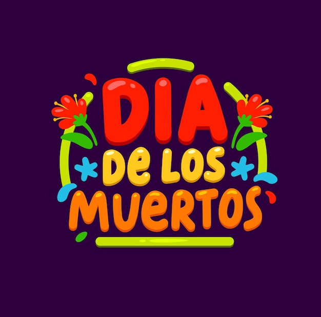 Dia De Los Muertos Wakacyjny Meksykański Napis Premium Wektorów