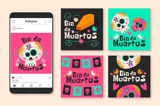 Dia De Muertos Instagram Kolekcja Postów