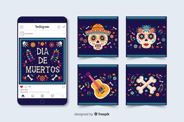 Día De Muertos Instagram Kolekcja Postów