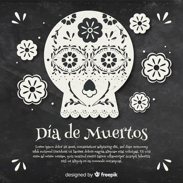 Bezpłatny wektor dia de muertos tła projekt