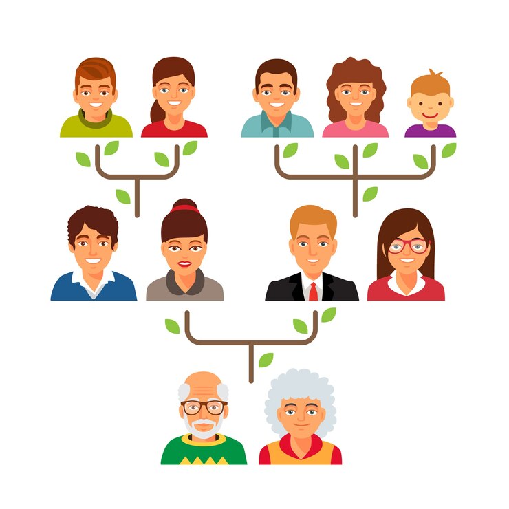 Diagram drzewa genealogii rodziny