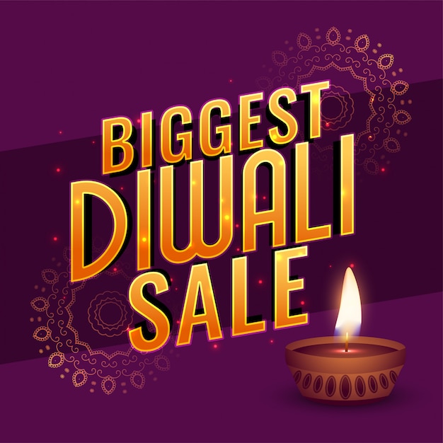 Diwali Duża Sprzedaż Projekt Plakatu Baner Teample