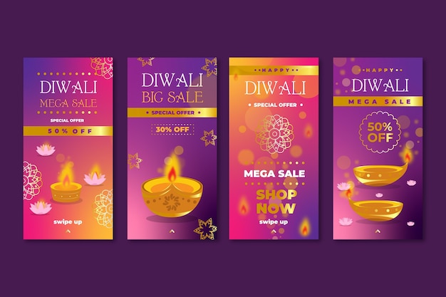 Diwali Sprzedaż Kolekcji Opowiadań Na Instagramie