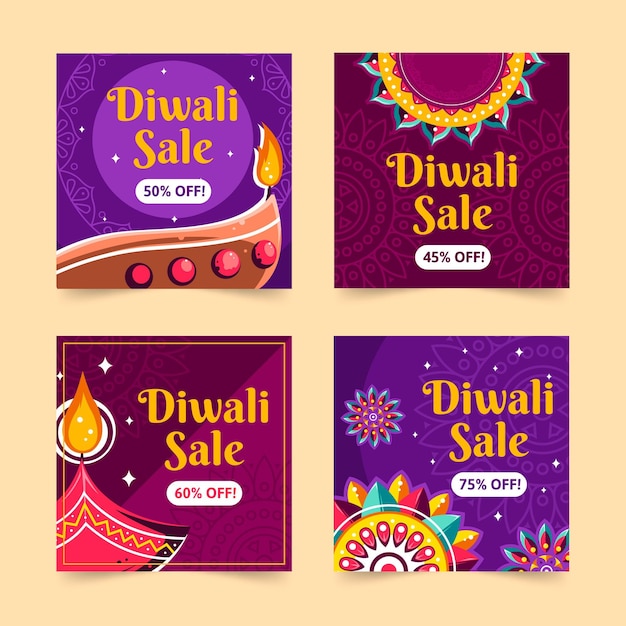 Diwali Sprzedaż Postów Na Instagramie