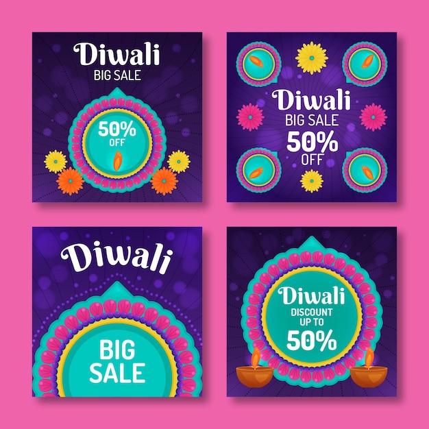 Diwali Sprzedaż Postów Na Instagramie