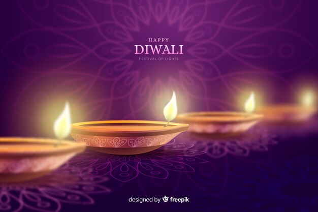 Diwali świeczki świętowania świętowania tło