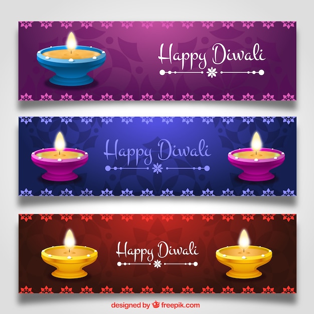 Diwali Transparenty Z świec