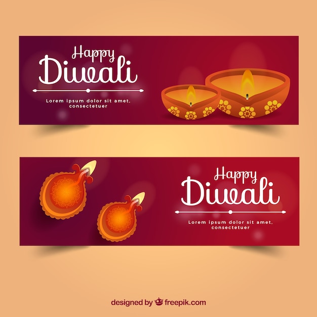 Diwali Transparenty Ze świecami