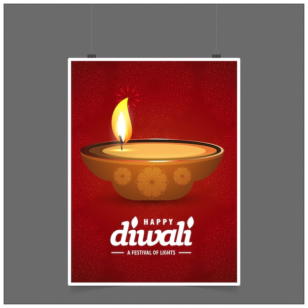 Diwali Zaprojektować Ciemne Tło I Wektor Typografii