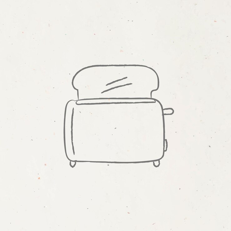 Bezpłatny plik Wektor doodle chleb toster projekt wektor zasobów