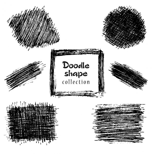 Bezpłatny wektor doodle kolekcja shape