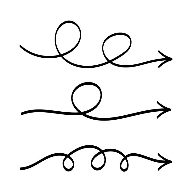 Doodle Spiral Right Arrows