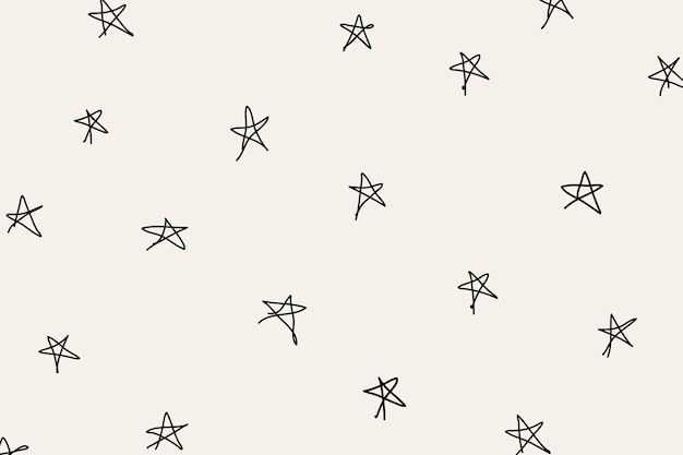 Bezpłatny wektor doodle tło, wektor wzór atramentu w kształcie gwiazdy