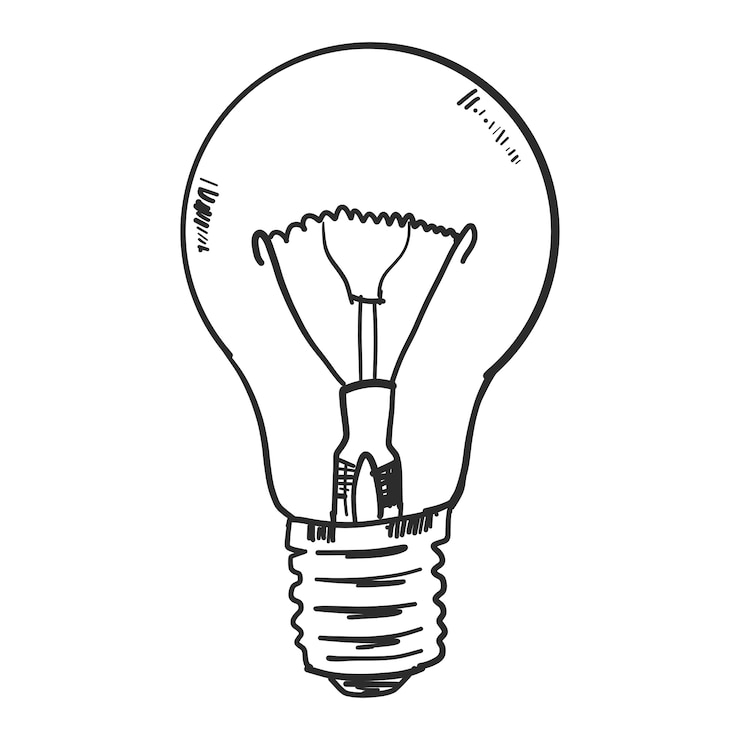 Bezpłatny plik Wektor doodle żarówka