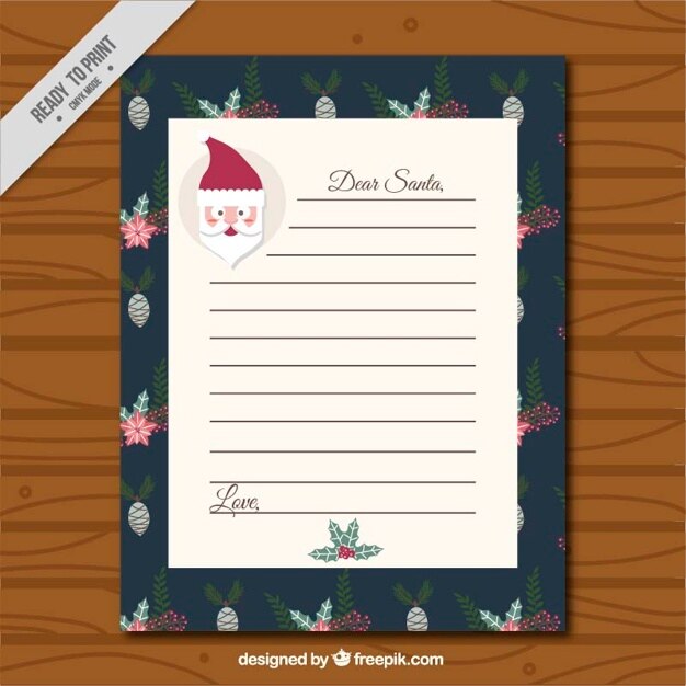 Bezpłatny plik Wektor dość list santa claus z rocznika dekoracji