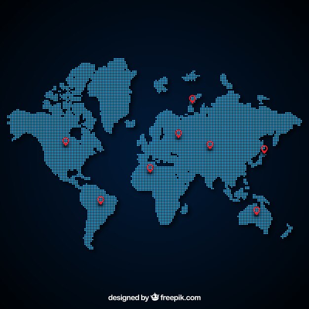 Dotted mapa świata