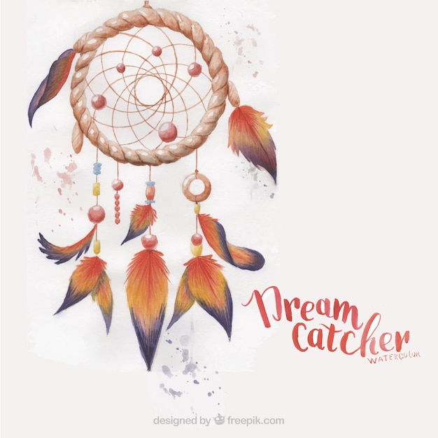 Bezpłatny wektor dreamcatcher malowane