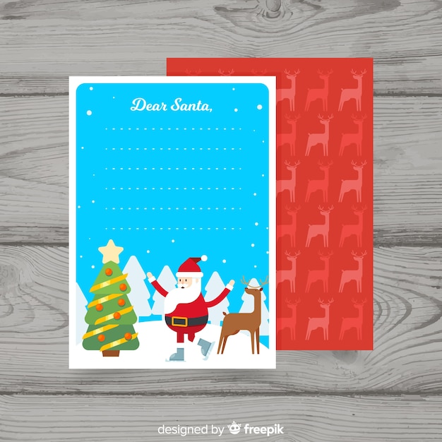 Drodzy Święty Mikołaj listu i koperty zestaw