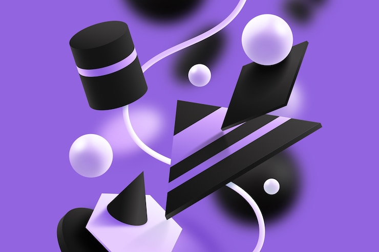 Bezpłatny plik Wektor dynamiczne kształty geometryczne 3d tło